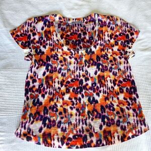 ZARA W&B Collection Short Sleeve Multicolor T Shirt  Size M